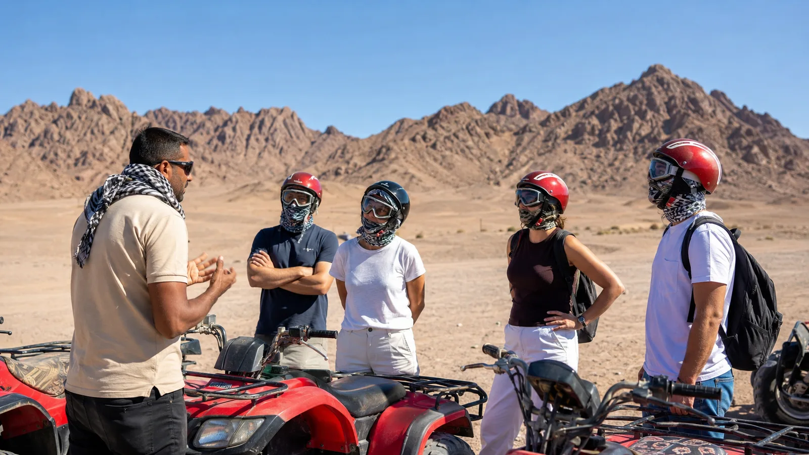 Ruta en quad por el desierto de Hurghada al atardecer